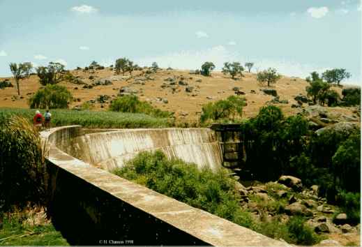Cunningham Creek dam (Australia, 1912) in December 1997